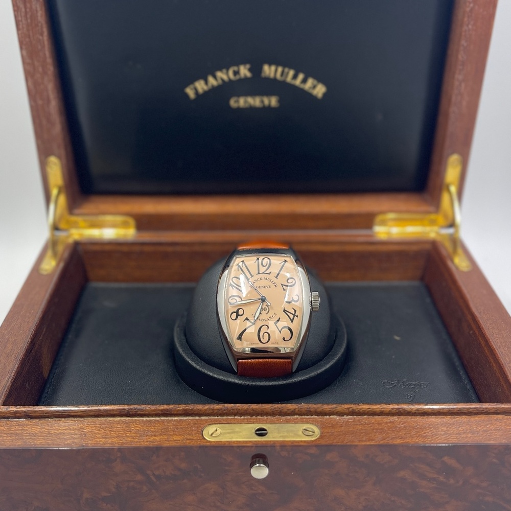 Gent's Franck Muller Tonneau-shaped Casablanca stainless steel wristwatch